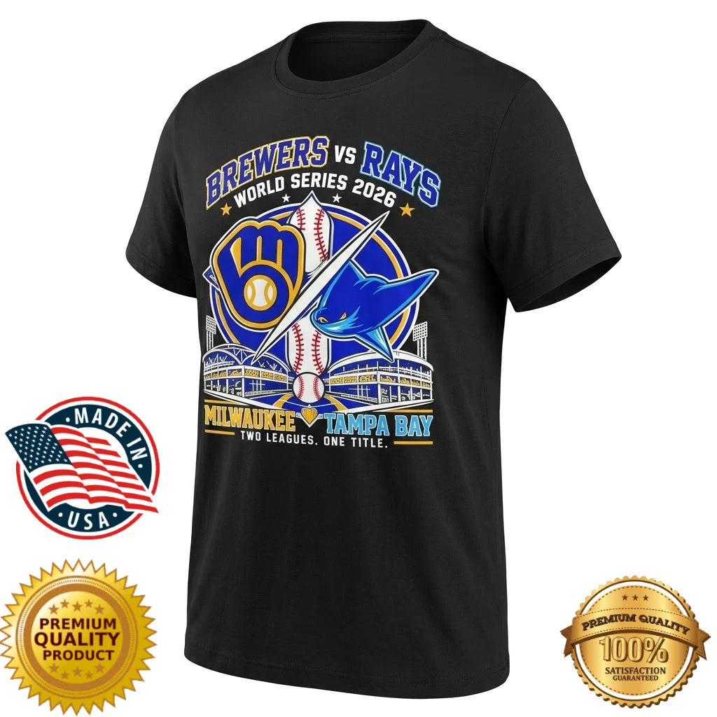 Brewers Vs Rays World Series 2026 Two Leagues One Title Tee