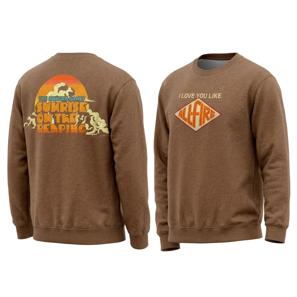 The Hunger Games Sunrise On The Reaping I Love You Like All Fire Sweater